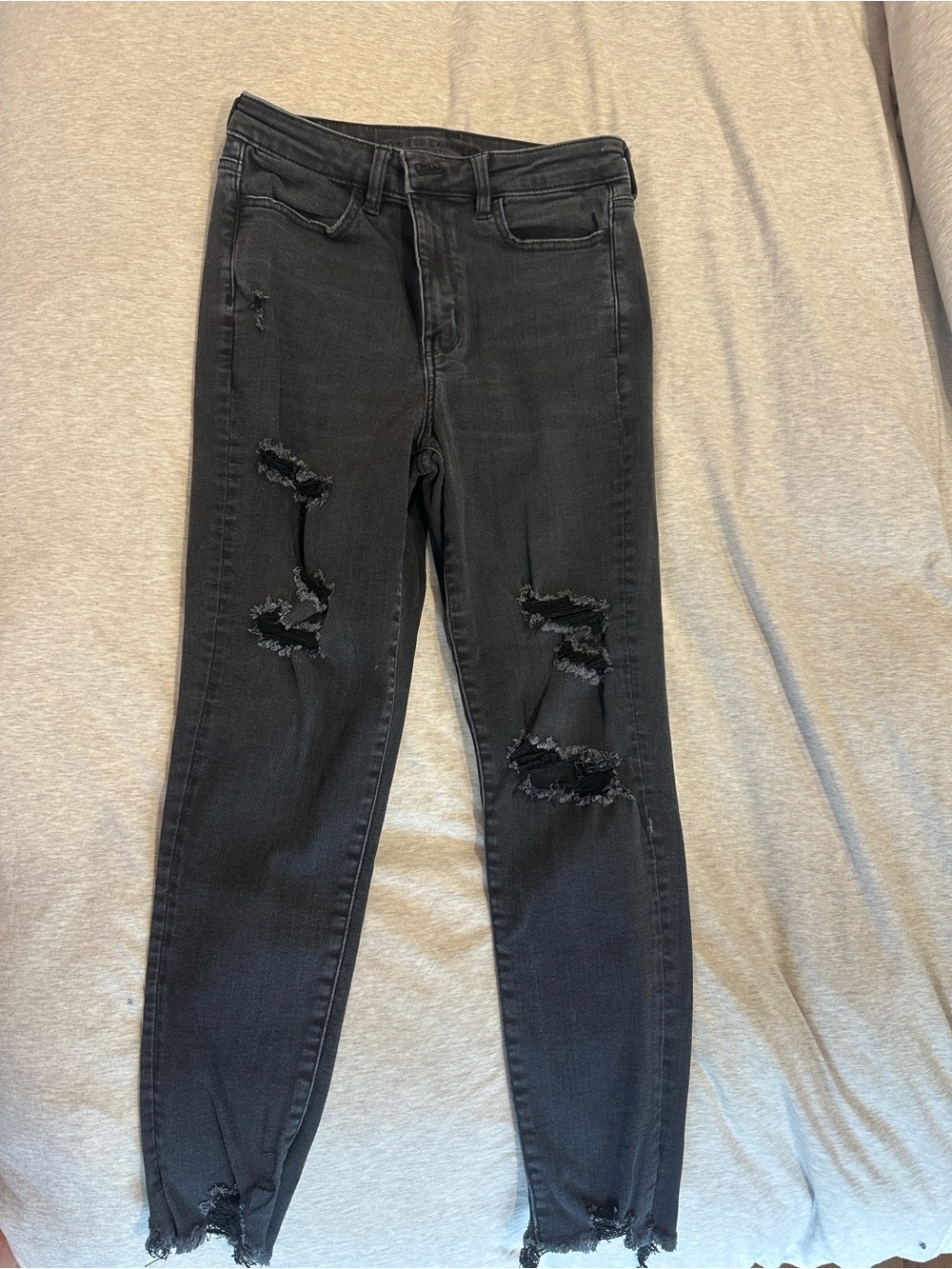 American Eagle Outfitters Black Super High-Rise Jeggings Crop Size 10